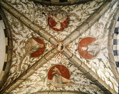 Vault depicting four prophets from the Loggia dAnnunciazione