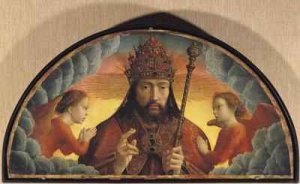 Jean de Trompes Triptych with the Baptism of Christ in the Central Panel and Patrons